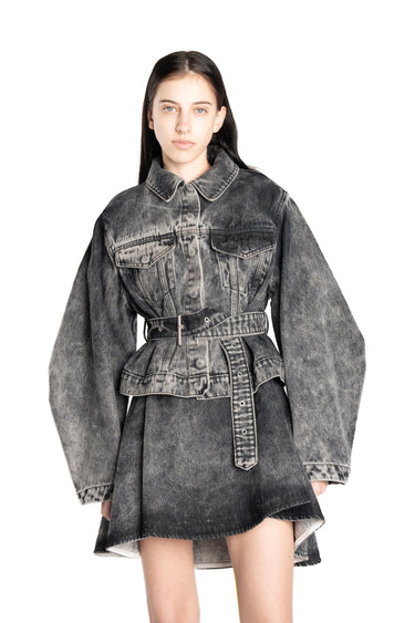 BLACK DENIM TRUCKER JACKET marques almeida