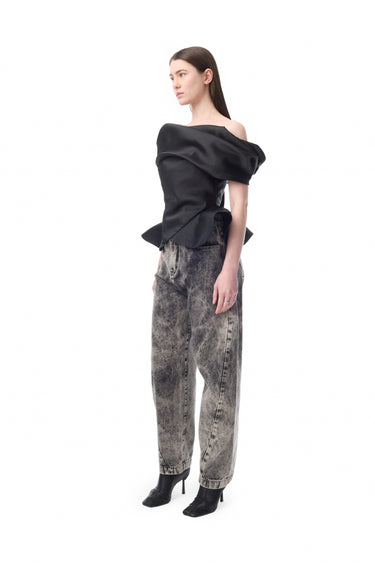 DENIM GREY ACID WASH BARREL JEANS marques almeida