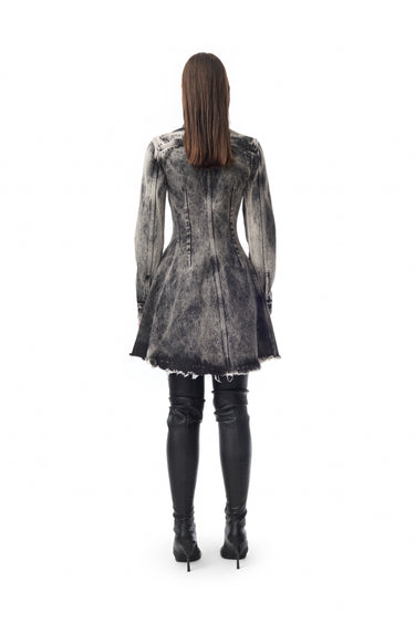 DENIM GREY ACID WASH SHORT SHIRT DRESS marques almeida