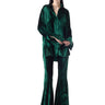 GREEN VELVET SHIRT WITH CUFF METAL RING marques almeida