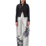 GREY FLOWER PRINTED BOYFRIEND PANTS marques almeida