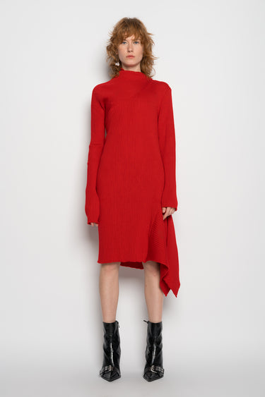 RED DRAPED NECK DRESS marques almeida